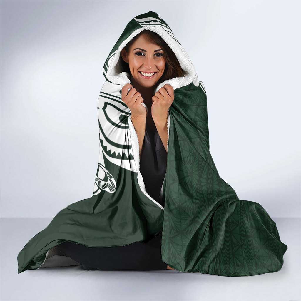 Personalised Tonga Takuilau College Hooded Blanket Est 1975 Tongan Ngatu Pattern - Polynesian Pride