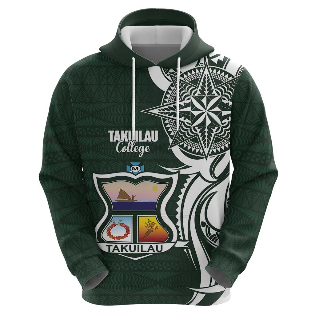 Personalised Tonga Takuilau College Hoodie Est 1975 Tongan Ngatu Pattern - Polynesian Pride