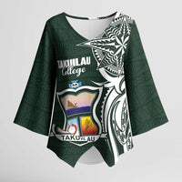 Personalised Tonga Takuilau College Kimono Sleeve Blouse Est 1975 Tongan Ngatu Pattern - Polynesian Pride