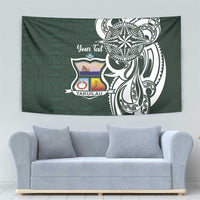 Personalised Tonga Takuilau College Tapestry Est 1975 Tongan Ngatu Pattern - Polynesian Pride