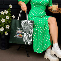 Personalised Tonga Takuilau College Tote Bag Est 1975 Tongan Ngatu Pattern - Polynesian Pride