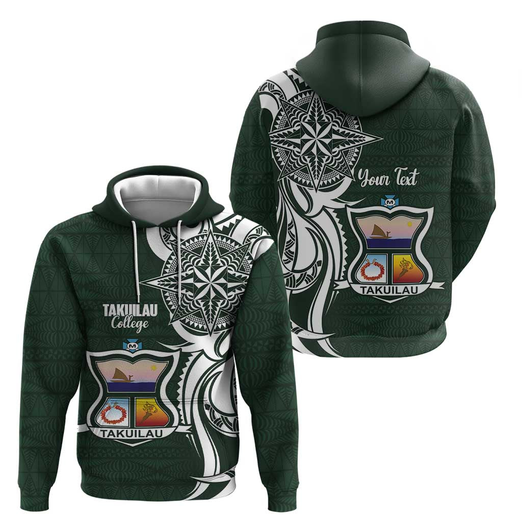 Personalised Tonga Takuilau College Zip Hoodie Est 1975 Tongan Ngatu Pattern - Polynesian Pride