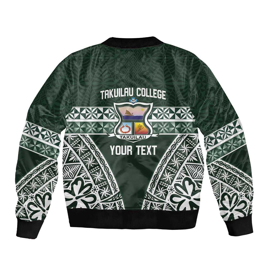 Personalised Tonga Takuilau College Bomber Jacket 50th Anniversary Ngatu Kupesi - Polynesian Pride