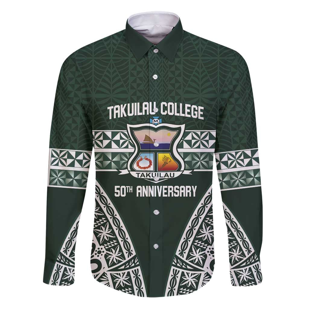 Personalised Tonga Takuilau College Family Matching Puletasi and Hawaiian Shirt 50th Anniversary Ngatu Kupesi - Polynesian Pride