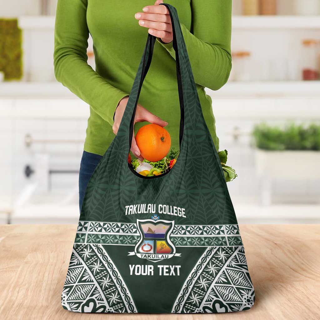Personalised Tonga Takuilau College Grocery Bag 50th Anniversary Ngatu Kupesi - Polynesian Pride