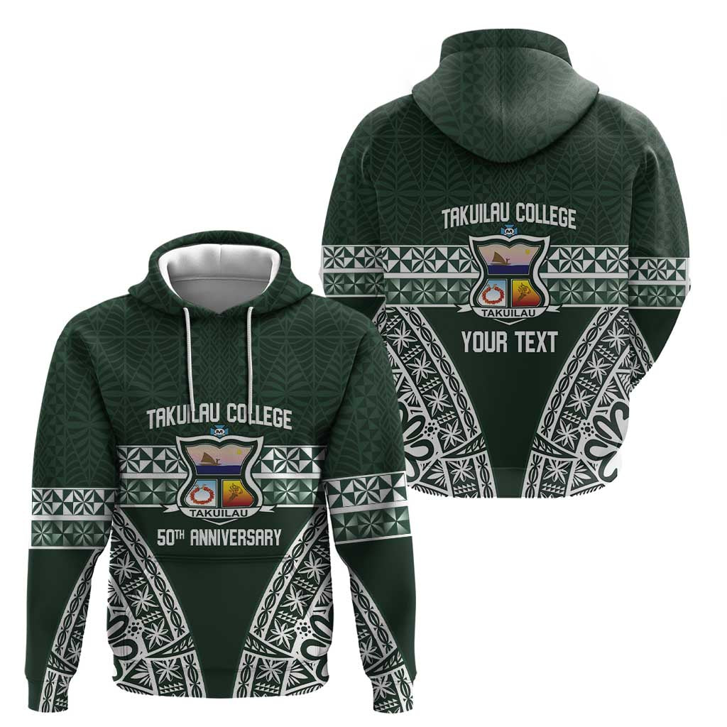 Personalised Tonga Takuilau College Hoodie 50th Anniversary Ngatu Kupesi - Polynesian Pride
