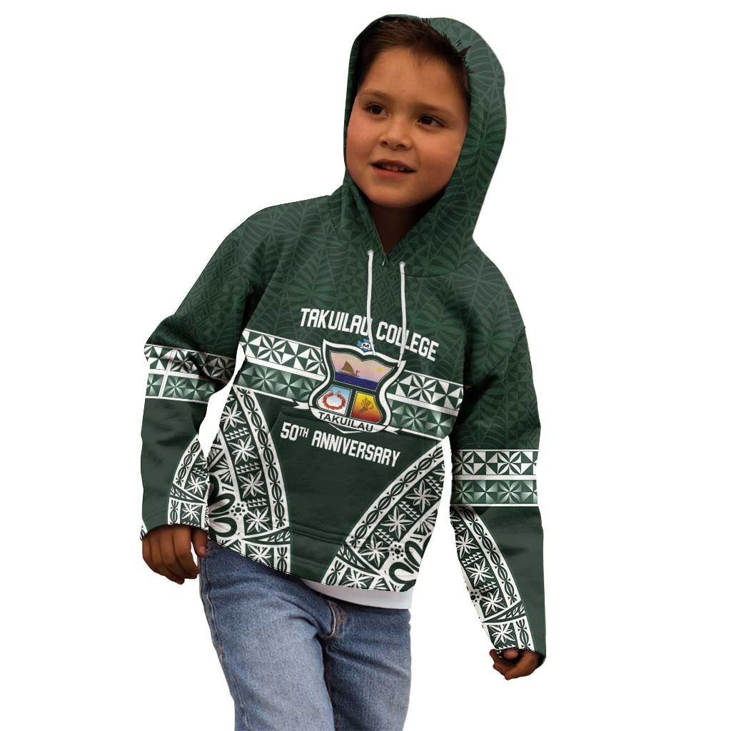 Personalised Tonga Takuilau College Kid Hoodie 50th Anniversary Ngatu Kupesi - Polynesian Pride