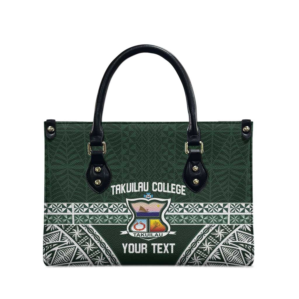 Personalised Tonga Takuilau College Leather Bag 50th Anniversary Ngatu Kupesi - Polynesian Pride