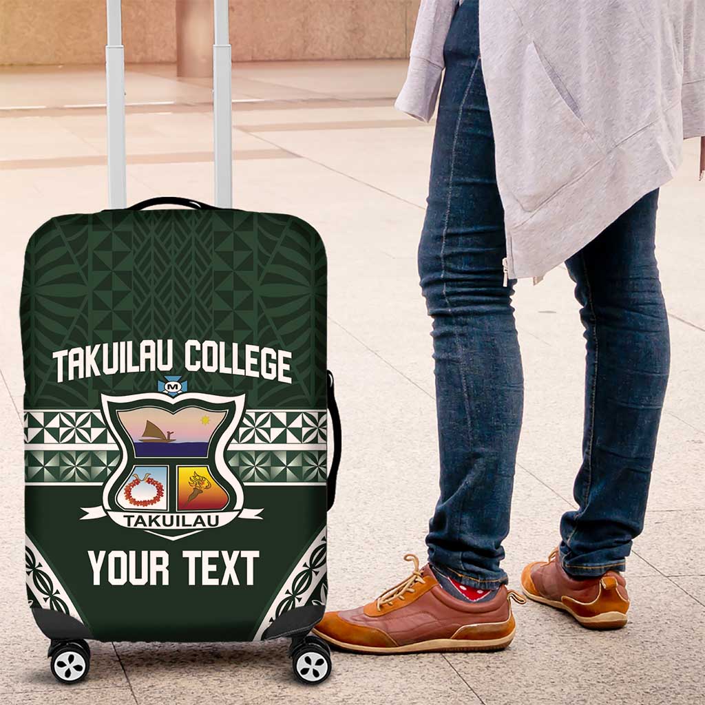 Personalised Tonga Takuilau College Luggage Cover 50th Anniversary Ngatu Kupesi - Polynesian Pride