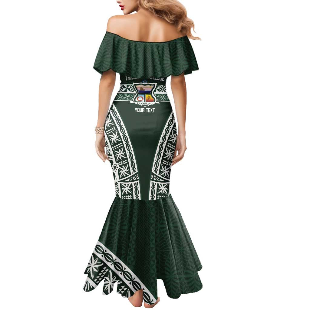 Personalised Tonga Takuilau College Mermaid Dress 50th Anniversary Ngatu Kupesi - Polynesian Pride