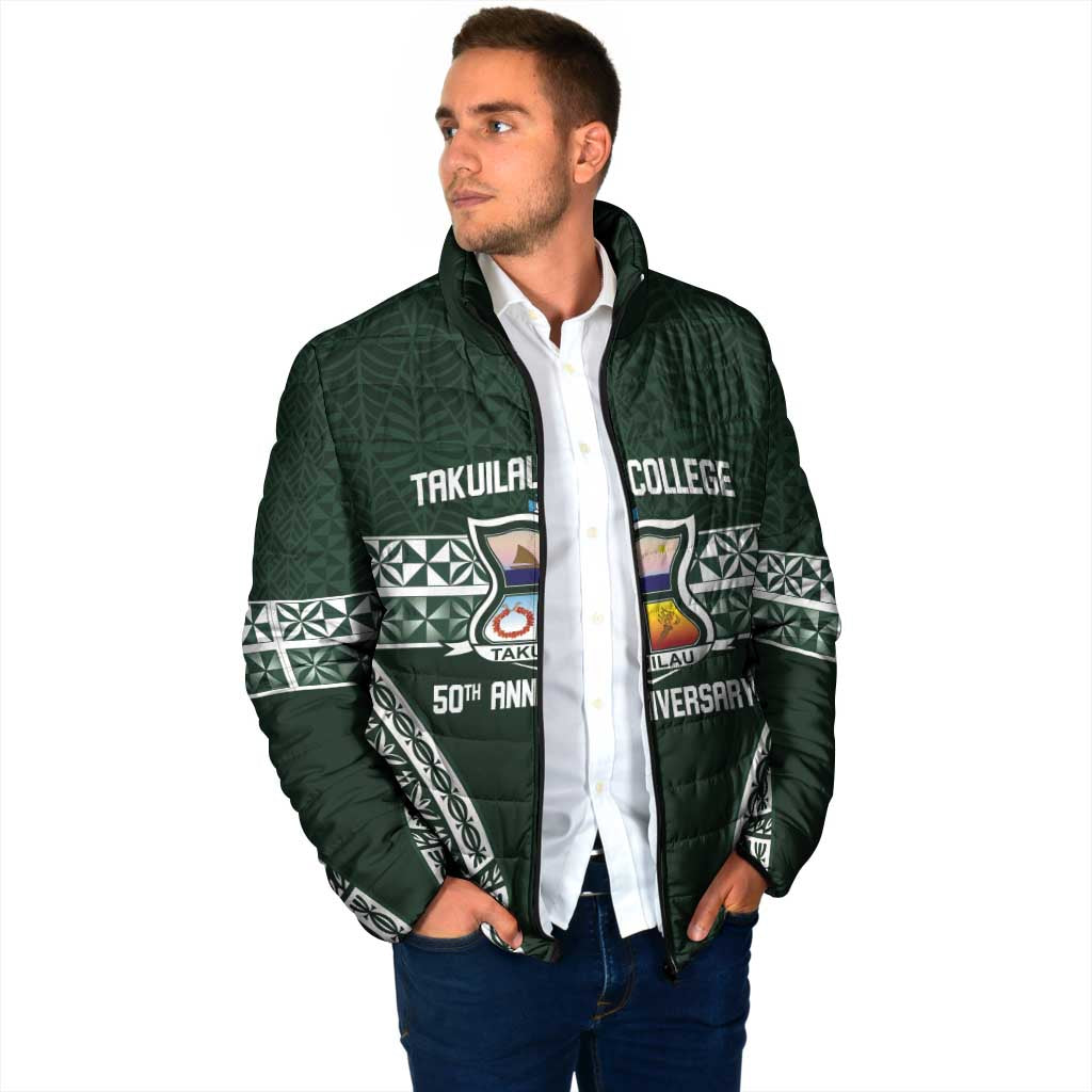 Personalised Tonga Takuilau College Padded Jacket 50th Anniversary Ngatu Kupesi - Polynesian Pride