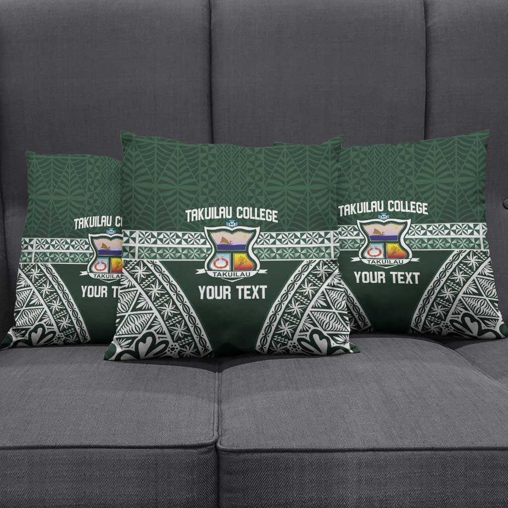 Personalised Tonga Takuilau College Pillow Cover 50th Anniversary Ngatu Kupesi - Polynesian Pride
