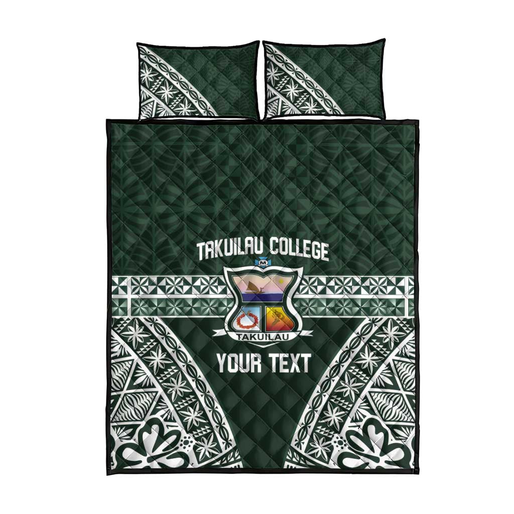 Personalised Tonga Takuilau College Quilt Bed Set 50th Anniversary Ngatu Kupesi - Polynesian Pride
