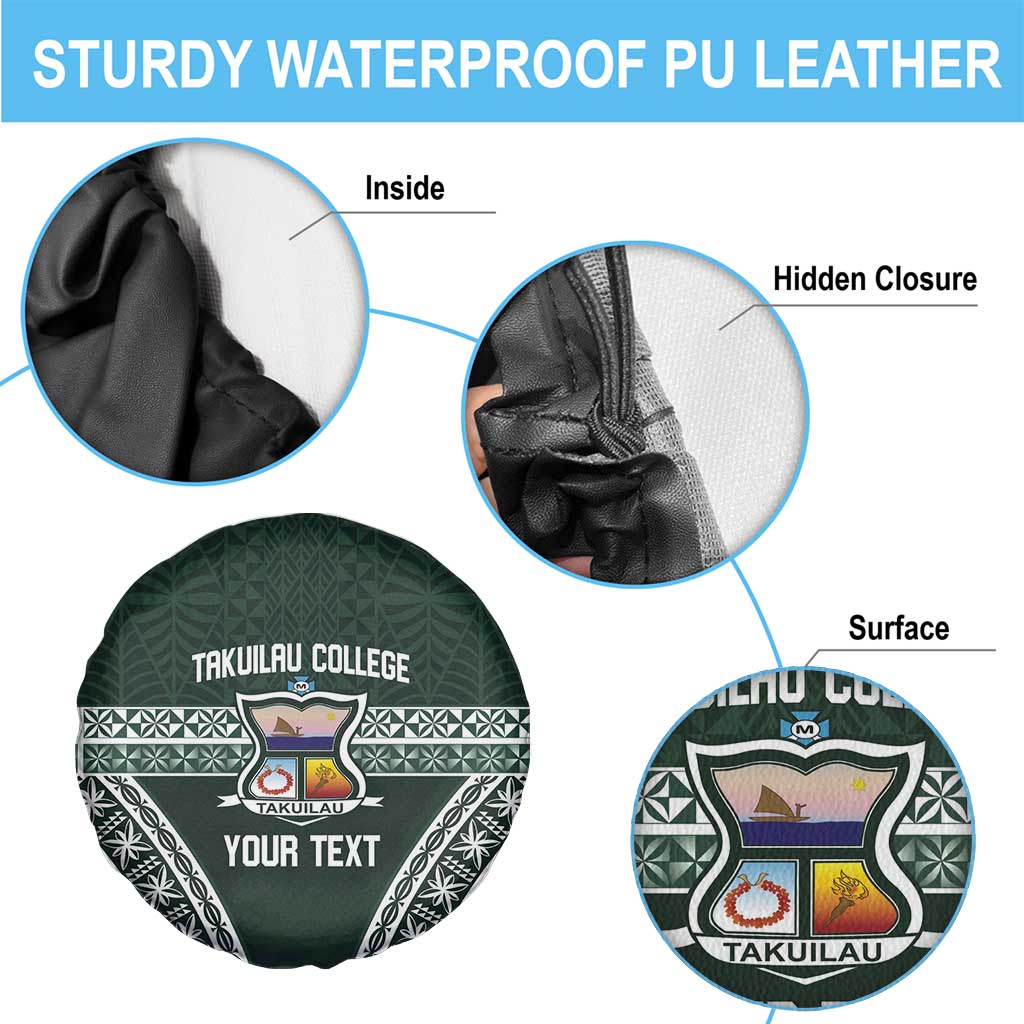 Personalised Tonga Takuilau College Spare Tire Cover 50th Anniversary Ngatu Kupesi - Polynesian Pride