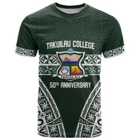 Personalised Tonga Takuilau College T Shirt 50th Anniversary Ngatu Kupesi - Polynesian Pride