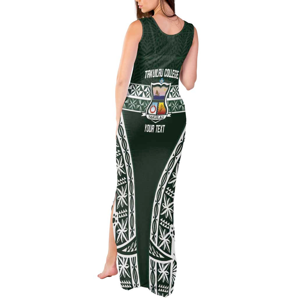 Personalised Tonga Takuilau College Tank Maxi Dress 50th Anniversary Ngatu Kupesi - Polynesian Pride