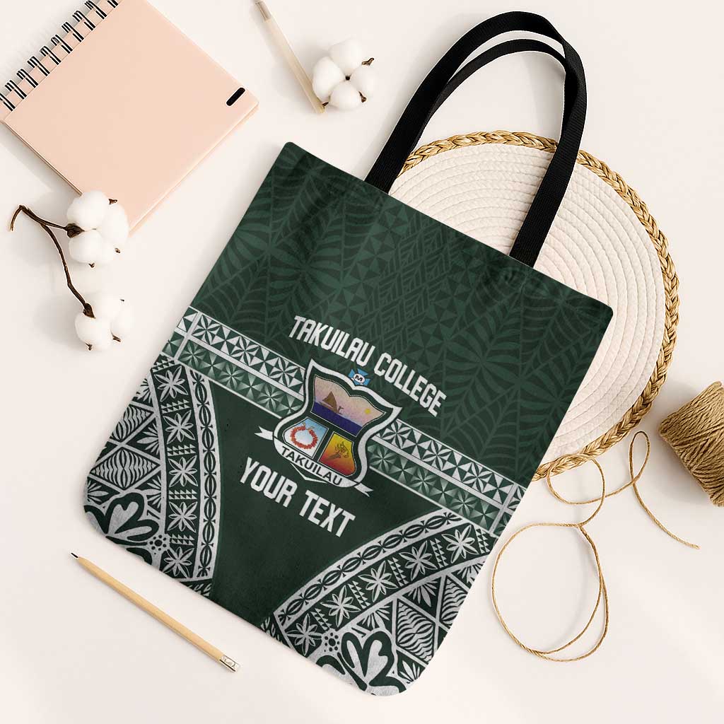 Personalised Tonga Takuilau College Tote Bag 50th Anniversary Ngatu Kupesi - Polynesian Pride