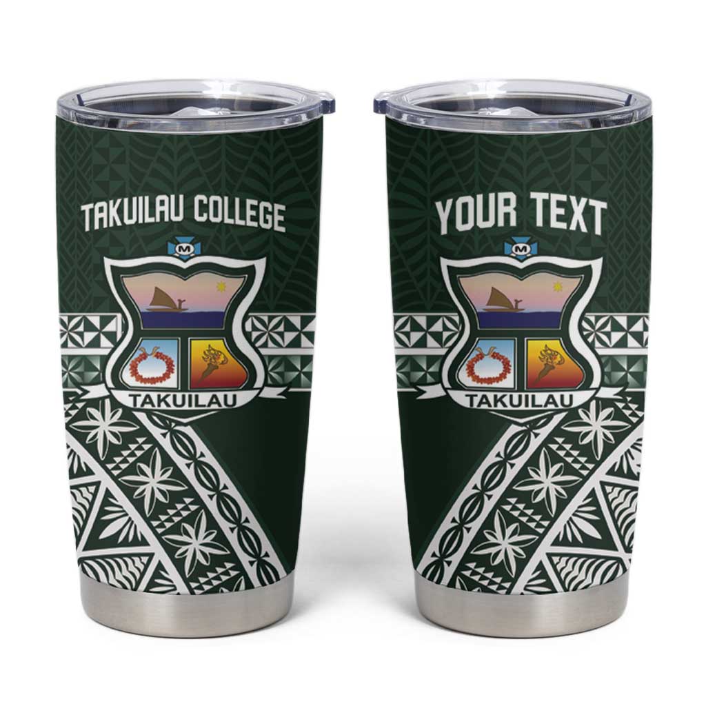 Personalised Tonga Takuilau College Tumbler Cup 50th Anniversary Ngatu Kupesi - Polynesian Pride