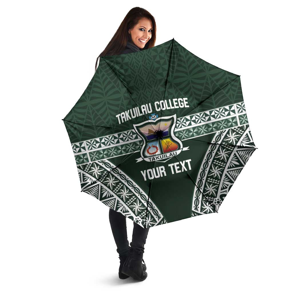 Personalised Tonga Takuilau College Umbrella 50th Anniversary Ngatu Kupesi - Polynesian Pride