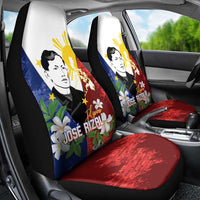 Philippines Rizal Day Car Seat Cover Filipino Sampaguita Grunge Style - Polynesian Pride