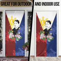 Philippines Rizal Day Door Cover Filipino Sampaguita Grunge Style - Polynesian Pride