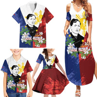 Philippines Rizal Day Family Matching Summer Maxi Dress and Hawaiian Shirt Filipino Sampaguita Grunge Style - Polynesian Pride