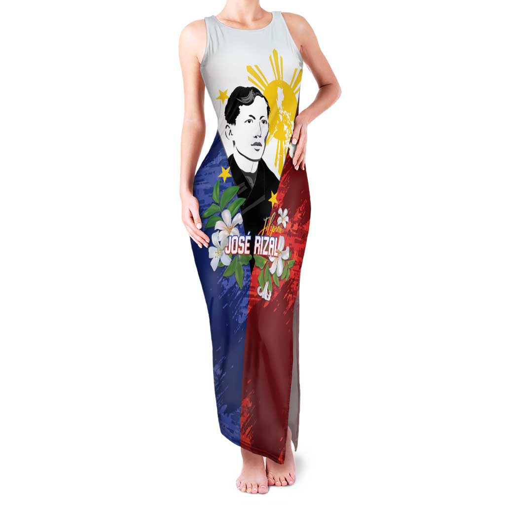 Philippines Rizal Day Family Matching Tank Maxi Dress and Hawaiian Shirt Filipino Sampaguita Grunge Style - Polynesian Pride