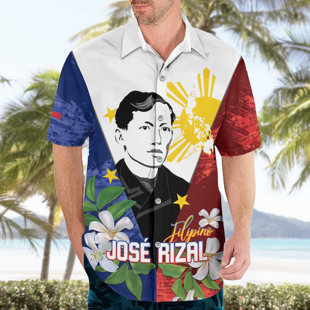 Philippines Rizal Day Hawaiian Shirt Filipino Sampaguita Grunge Style - Polynesian Pride
