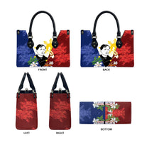 Philippines Rizal Day Leather Bag Filipino Sampaguita Grunge Style - Polynesian Pride
