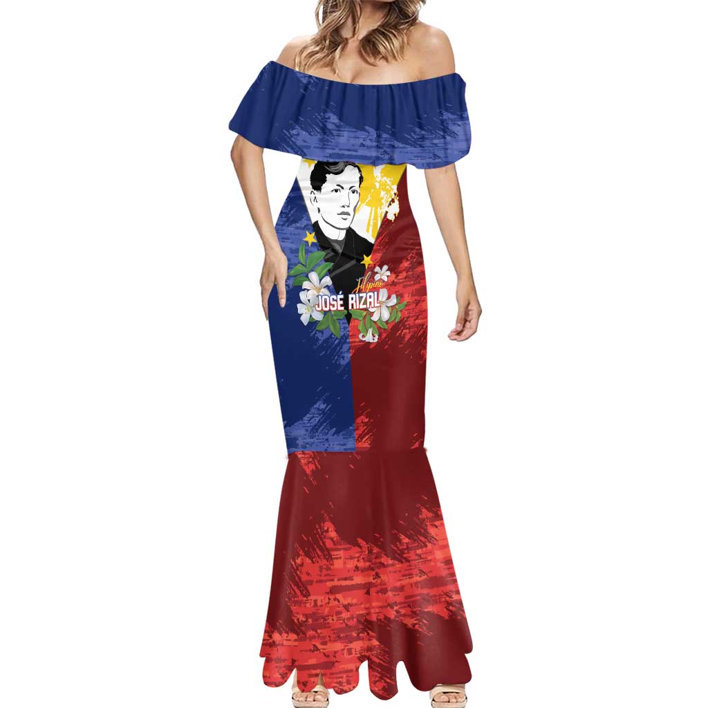 Philippines Rizal Day Mermaid Dress Filipino Sampaguita Grunge Style - Polynesian Pride