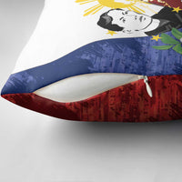 Philippines Rizal Day Pillow Cover Filipino Sampaguita Grunge Style - Polynesian Pride