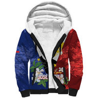 Philippines Rizal Day Sherpa Hoodie Filipino Sampaguita Grunge Style - Polynesian Pride