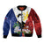 Philippines Rizal Day Sleeve Zip Bomber Jacket Filipino Sampaguita Grunge Style - Polynesian Pride