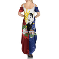 Philippines Rizal Day Summer Maxi Dress Filipino Sampaguita Grunge Style - Polynesian Pride