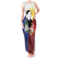 Philippines Rizal Day Tank Maxi Dress Filipino Sampaguita Grunge Style - Polynesian Pride