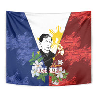 Philippines Rizal Day Tapestry Filipino Sampaguita Grunge Style - Polynesian Pride
