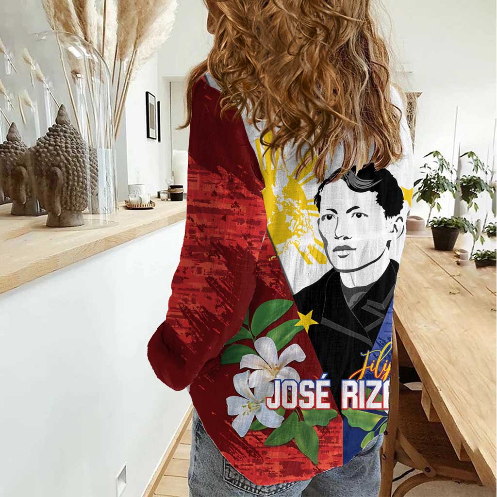 Philippines Rizal Day Women Casual Shirt Filipino Sampaguita Grunge Style - Polynesian Pride