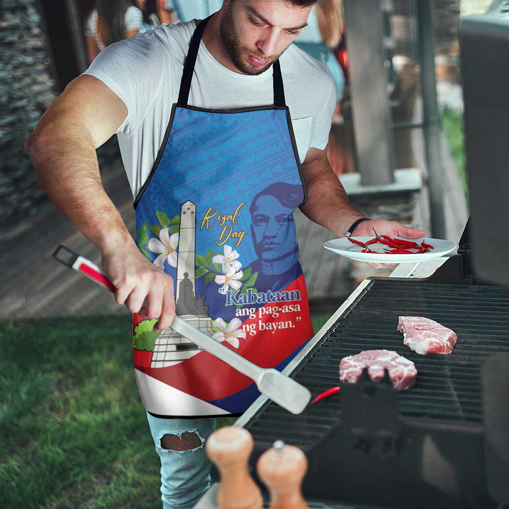 Philippines Rizal Day Apron Filipino Motto Stella Polynesian Pattern - Polynesian Pride