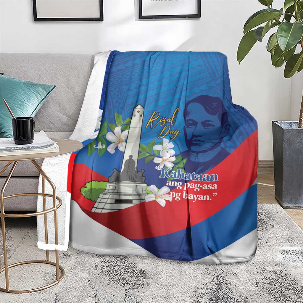 Philippines Rizal Day Blanket Filipino Motto Stella Polynesian Pattern - Polynesian Pride