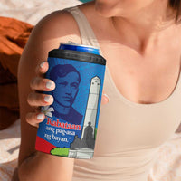 Philippines Rizal Day 4 in 1 Can Cooler Tumbler Filipino Motto Stella Polynesian Pattern - Polynesian Pride