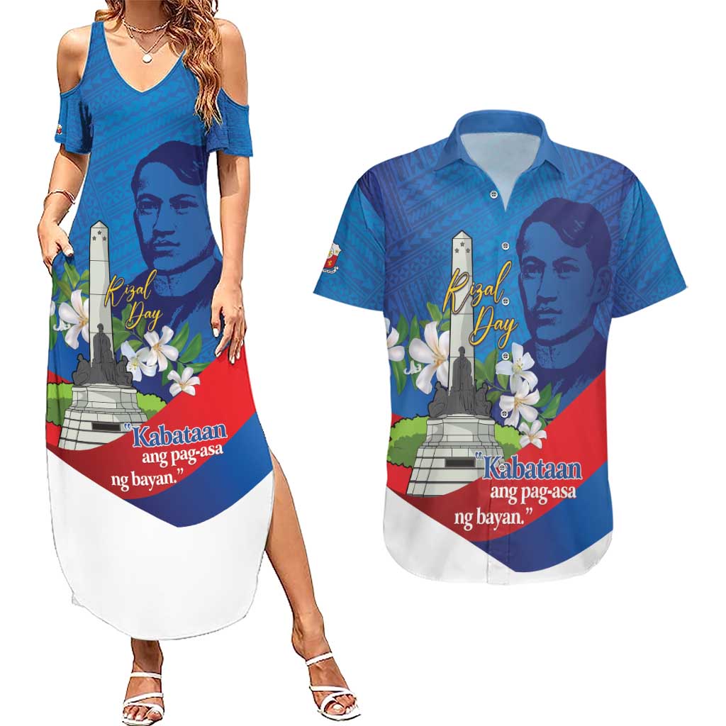 Philippines Rizal Day Couples Matching Summer Maxi Dress and Hawaiian Shirt Filipino Motto Stella Polynesian Pattern - Polynesian Pride