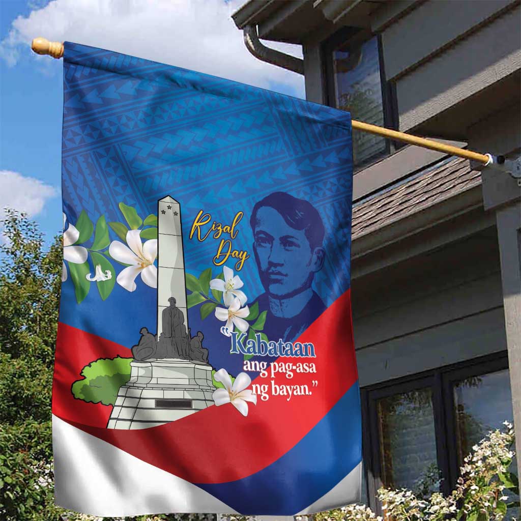 Philippines Rizal Day Garden Flag Filipino Motto Stella Polynesian Pattern - Polynesian Pride