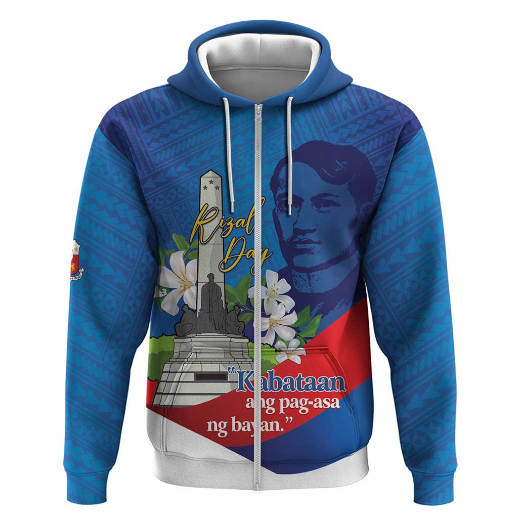 Philippines Rizal Day Hoodie Filipino Motto Stella Polynesian Pattern - Polynesian Pride