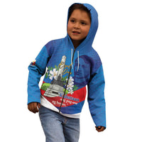 Philippines Rizal Day Kid Hoodie Filipino Motto Stella Polynesian Pattern - Polynesian Pride