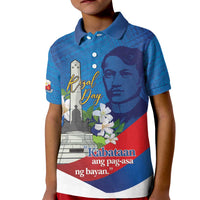 Philippines Rizal Day Kid Polo Shirt Filipino Motto Stella Polynesian Pattern - Polynesian Pride