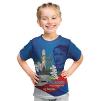 Philippines Rizal Day Kid T Shirt Filipino Motto Stella Polynesian Pattern - Polynesian Pride