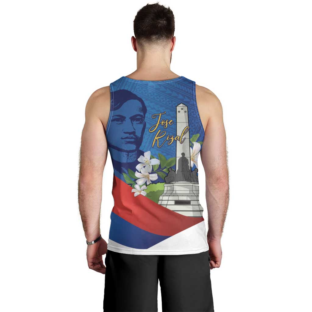 Philippines Rizal Day Men Tank Top Filipino Motto Stella Polynesian Pattern - Polynesian Pride