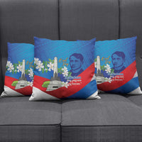 Philippines Rizal Day Pillow Cover Filipino Motto Stella Polynesian Pattern - Polynesian Pride