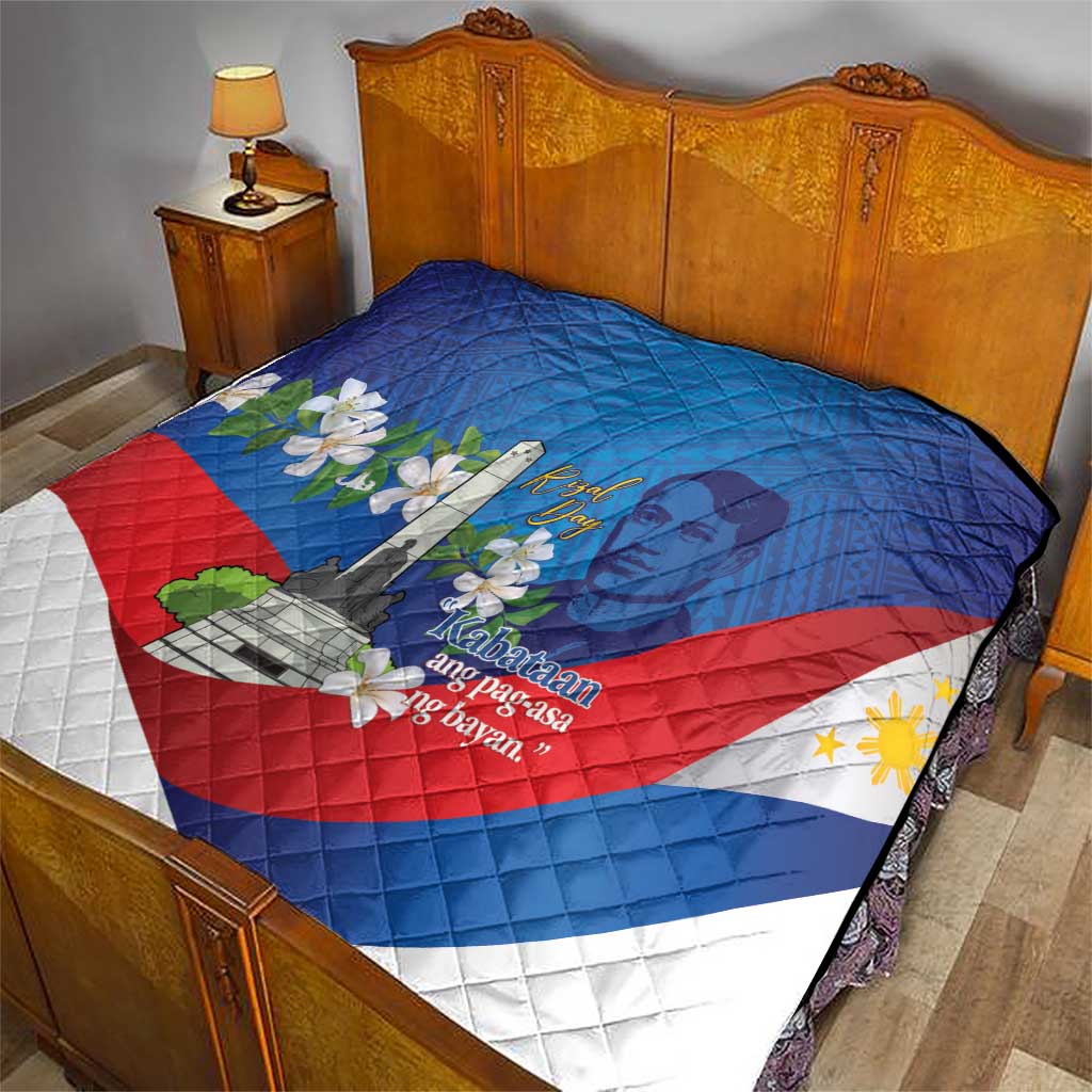 Philippines Rizal Day Quilt Filipino Motto Stella Polynesian Pattern - Polynesian Pride