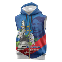 Philippines Rizal Day Sleeveless Zip Hoodie Filipino Motto Stella Polynesian Pattern - Polynesian Pride